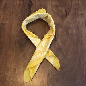 Yellow Bandana Handkerchief Scarf Neck